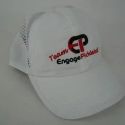 Team Engage Sport Lightweight Adjustable Hat Color White With Red Lettering -crazy4pickleball shop 12 b77f478f dbfe 4d5e bfab e6e005125113
