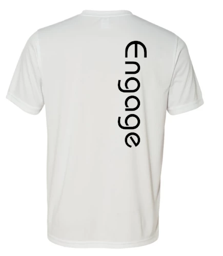 Engage Pickleball Men's Short Sleeve Performance Crew T-Shirt Large White 2 Engage Pickleball Men's Short Sleeve Performance Crew T-Shirt Large White – Bild 2