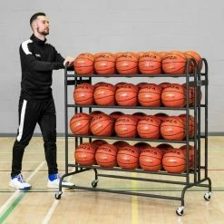 Freestanding Portable Sports Ball Trolley [20/40 Balls]