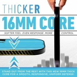 Ben Johns Signature Pickleball Paddle Franklin Sports Max Grit Tech 16mm Blue -crazy4pickleball shop 52785c2 phase1 detail4