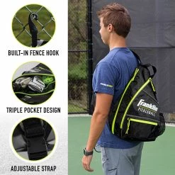 Selkirk Franklin Sports Pickleball Sling Bag Backpack Black Optic Ben Johns 9 Selkirk Franklin Sports Pickleball Sling Bag Backpack Black Optic Ben Johns -crazy4pickleball shop 52823 phase4 detail3