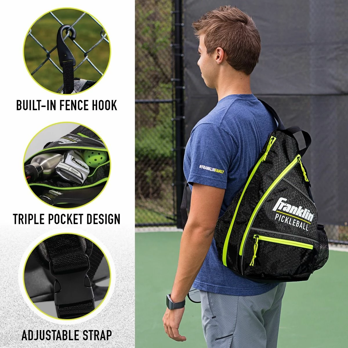 Selkirk Franklin Sports Pickleball Sling Bag Backpack Black Optic Ben Johns 3 Selkirk Franklin Sports Pickleball Sling Bag Backpack Black Optic Ben Johns – Bild 3