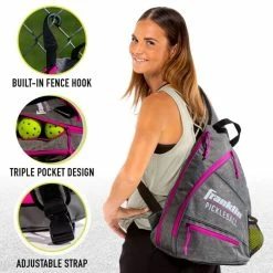 Selkirk Franklin Sports Pickleball Sling Bag Backpack Ben Johns Pink -crazy4pickleball shop 52823c1 phase3 detail2