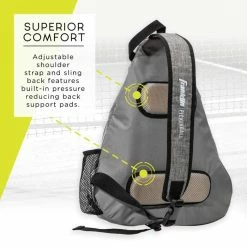 Selkirk Franklin Sports Pickleball Sling Bag Backpack Ben Johns Gray -crazy4pickleball shop 52823c2 phase2 detail4