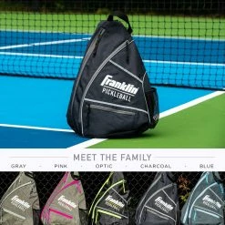 Selkirk Franklin Sports Pickleball Sling Bag Backpack Black Charcoal Gray Ben Johns -crazy4pickleball shop 52823c4 phase2 detail3