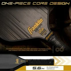 Franklin Sports JW Johson Signature Edition Carbon STK Pickleball Paddle Black 17mm -crazy4pickleball shop CarbonSTKj