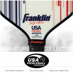 Ben Johns Signature Pickleball Paddle Franklin Sports Max Grit Tech 13mm Wide 17 Ben Johns Signature Pickleball Paddle Franklin Sports Max Grit Tech 13mm Wide -crazy4pickleball shop SignatureWhitef