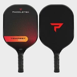 Paddletek Tempest Wave II Pickleball Paddle Graphite Dave Weinbach Wildfire Red