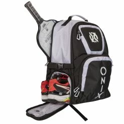 Onix Pickleball Pro Team Backpack Hold All Your Gear In One Bag KZ7402-PBPWB White