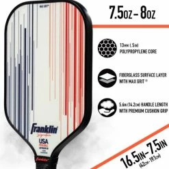 Ben Johns Signature Pickleball Paddle Franklin Sports Max Grit Tech 13mm Wide 13 Ben Johns Signature Pickleball Paddle Franklin Sports Max Grit Tech 13mm Wide -crazy4pickleball shop signature13a