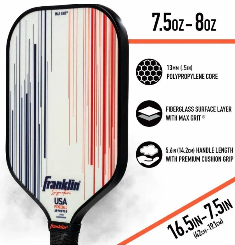Ben Johns Signature Pickleball Paddle Franklin Sports Max Grit Tech 13mm Wide 4 Ben Johns Signature Pickleball Paddle Franklin Sports Max Grit Tech 13mm Wide – Bild 4